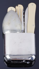 WWI HENCKELS SOLINGEN 3-PIECE FOLDING UTENSIL KIT