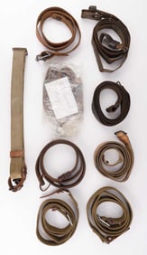 WWI WWII MILITARY SERVICE RIFLE SLING LOT OF 9