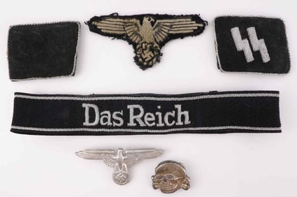 WWII GERMAN THIRD REICH SS ACCOUTREMENTS LOT OF 6