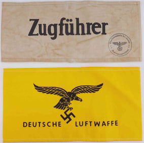 WWII GERMAN ARMBAND LOT LUFTWAFFE ZUGFUHRER