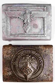 WWII GERMAN HITLER YOUTH & NSDSTB BUCKLE LOT OF 2