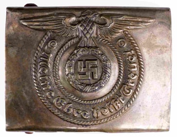 WWII GERMAN SS EM BELT BUCKLE BY O&C OVERHOFF