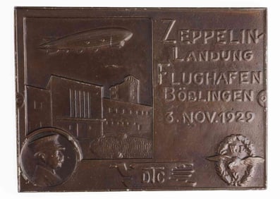 GRAF ZEPPELIN PLAQUE MAYER & WILHELM STUTTGART
