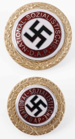 WWII GERMAN THIRD REICH NSDAP GOLDEN PARTY BADGE