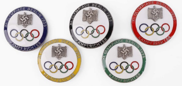 WWII GERMAN THIRD REICH OLYMPIC JUDGES LOT OF 5