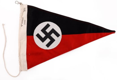 WWII GERMAN THIRD REICH BDM SWASTIKA PENNANT