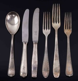 WWII GERMAN ADOLF HITLER MONOGRAM SILVERWARE LOT
