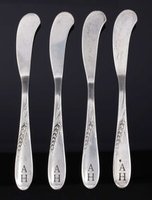 WWII GERMAN STERLING HITLER BUTTER KNIFE LOT
