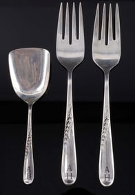 WWII GERMAN THIRD REICH LOT 3 AH HITLER SILVERWARE
