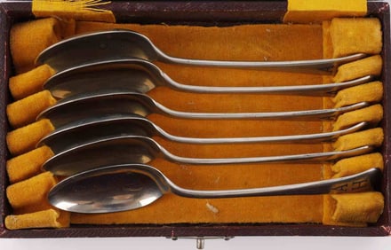 SET OF 6 WWII GERMAN ADOLF HITLER DESERT SPOONS
