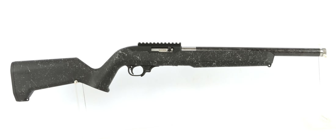 RUGER 10/22 CARBON FIBER .22 LR RIMFIRE RIFLE NIB: New in box Ruger 10/22 Carbon Fiber semi-automatic rimfire rifle. Magpul MOE X-22 stock, Ruger BX-Trigger, threaded 16.1-inch barrel and factory aluminum scope rail. Includes one (1) 10-round magazine