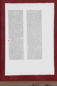 INCUNABULA LEAF NICHOLAS OF LYRA BIBLE COMMENTARY