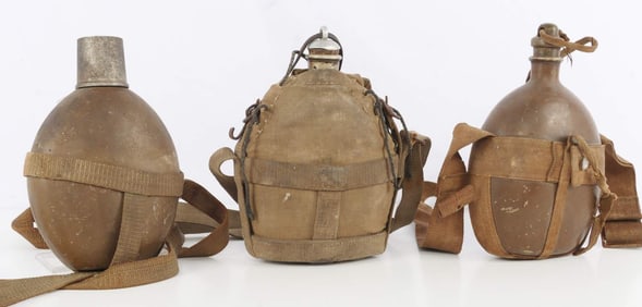 3 WWII JAPANESE NAVAL CANTEEN LOT