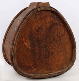 PRE CIVIL WAR LARGE WOOD CANTEEN WATER CARRIER