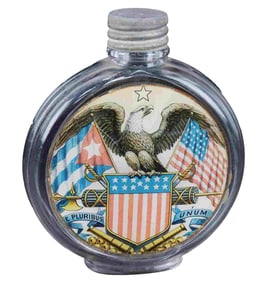 SPANISH AMERICAN WAR FEDERAL EAGLE GLASS CANTEEN