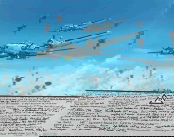 CREW SIGNED PAINTING OF THE BLACK THURSDAY RAID