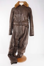 WWII U.S. NAVY HEATED LEATHER FLIGHT SUIT