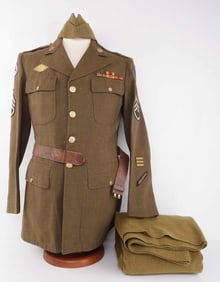 WWII US ARMY UNIFORM NAMED ANTI-AIRCRAFT PACIFIC