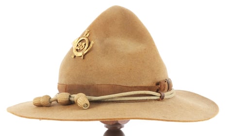 SPANISH AMERICAN WAR CAMPAIGN HAT W INSIGNIA