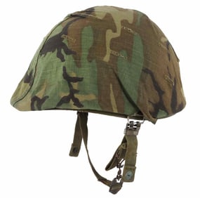 VIETNAM WAR M-1 HELMET WITH CAMO COVER