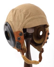 WWII ARMY AIR FORCE SUMMER FLIGHT HELMET AN H 15
