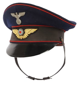 WWII GERMAN REICH RAILWAY OFFICER VISOR