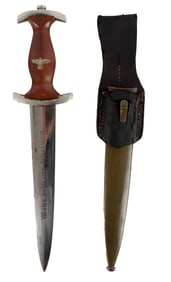 WWII GERMAN REICH NPEA DAGGER HUHNLEIN DEDICATION