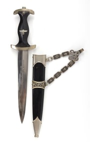 WWII GERMAN CHAINED SS DAGGER WITH WITTMANN COA