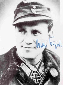 WWII GERMAN WALTER KRUPINSKI PILOT SIGNATURE