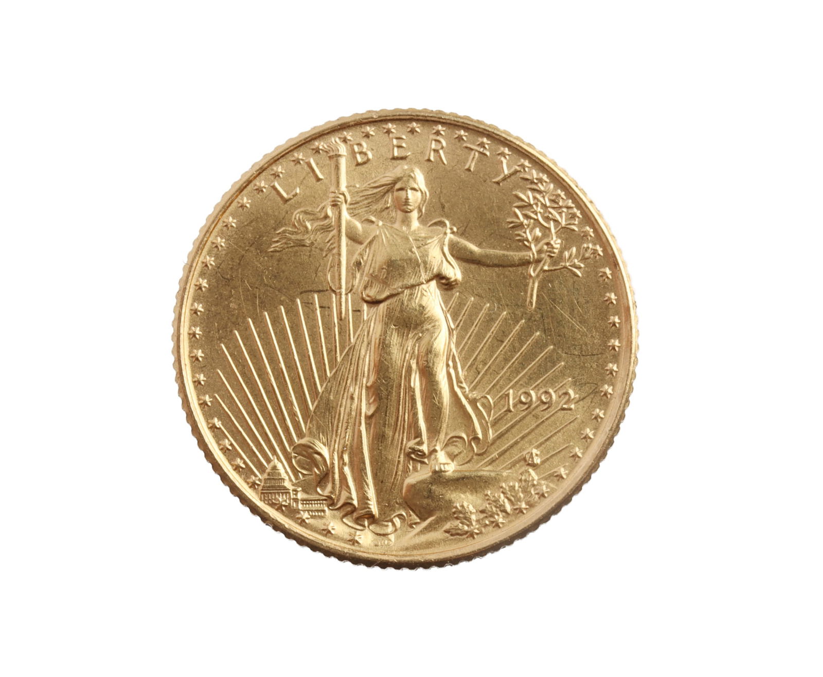 1992 GOLD 1/10 OZT OUNCE AMERICAN EAGLE BU COIN