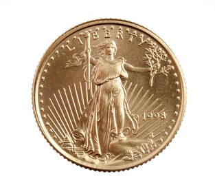 1998 GOLD 1/10 OZT OUNCE AMERICAN EAGLE BU COIN