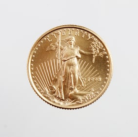 1998 GOLD 1/10 OZT OUNCE AMERICAN EAGLE BU COIN