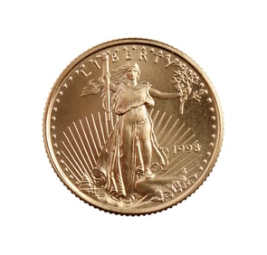 1998 GOLD 1/10 OZT OUNCE AMERICAN EAGLE BU COIN