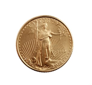 1999 GOLD 1/10 OZT OUNCE AMERICAN EAGLE BU COIN