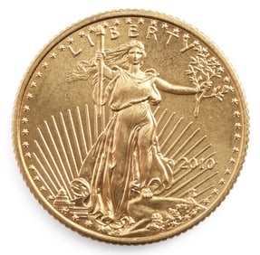 2010 GOLD 1/10 OZT OUNCE AMERICAN EAGLE BU COIN
