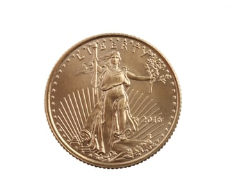2016 GOLD 1/10 OZT OUNCE AMERICAN EAGLE BU COIN