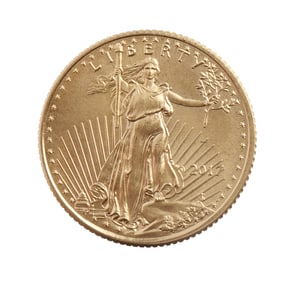 2017 GOLD 1/10 OZT OUNCE AMERICAN EAGLE BU COIN