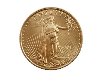 2017 GOLD 1/10 OZT OUNCE AMERICAN EAGLE BU COIN