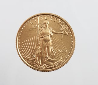 2020 GOLD 1/10 OZT OUNCE AMERICAN EAGLE BU COIN
