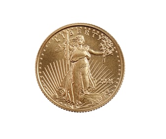 2021 GOLD 1/10 OZT OUNCE AMERICAN EAGLE BU COIN
