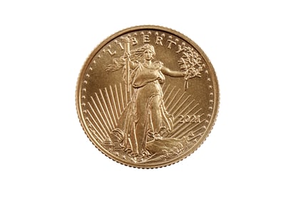 2021 GOLD 1/10 OZT OUNCE AMERICAN EAGLE BU COIN