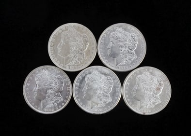 MORGAN SILVER DOLLARS LOT OF 5 1878 S 1882 O BU