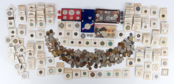 OVER 10 POUNDS OF U.S. & WORLD COIN LOT UNSEARCHED