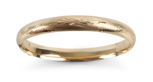 14K YELLOW GOLD ANTIQUE BANGLE BRACELET