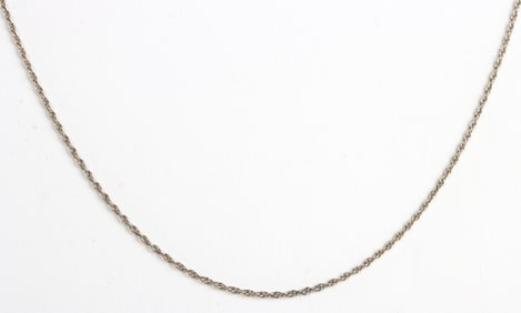 14K YELLOW GOLD ROPE CHAIN NECKLACE 16 INCH