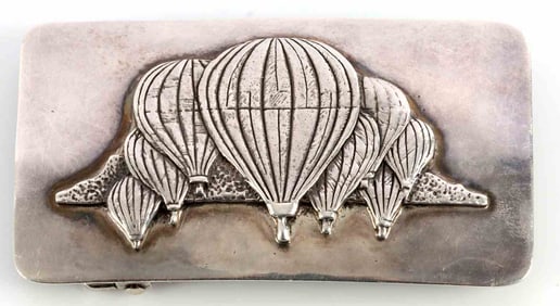 GL STUDIO STERLING SILVER BALLOON BELT BUCKLE