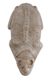 MARBLE TAINO IGUANA  ANTHROPIC SCULPTURE