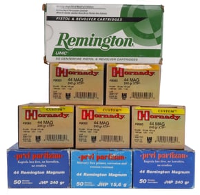 300 ROUNDS .44 REM MAG 240GR JHP REVOLVER AMMO