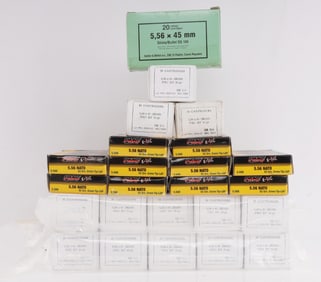 680 ROUNDS 5.56X45MM 55GR FMJ BT RIFLE AMMO