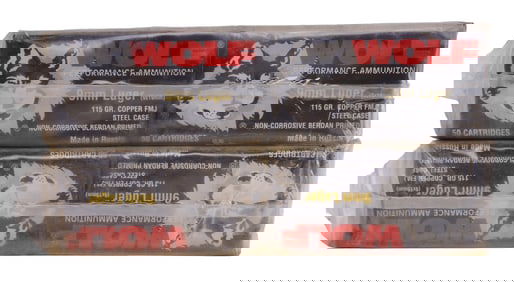 1000 ROUNDS 9MM LUGER 115GR FMJ STEEL CASE AMMO